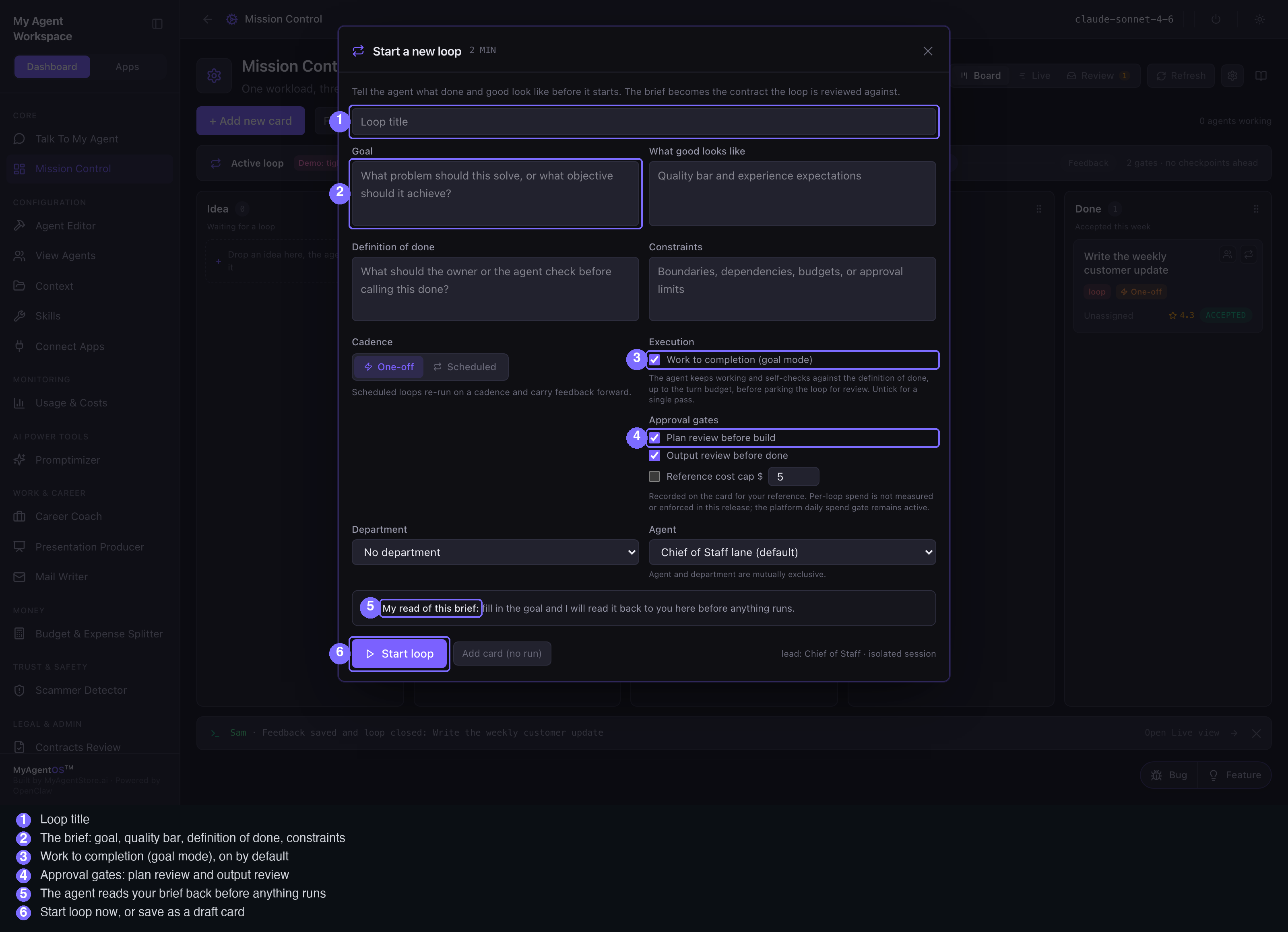 The intake form, annotated